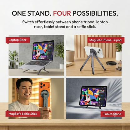 MagSpider™ 3-in-1 Stand | Foldable Magnetic Stand for Laptop, Tablet & Phone